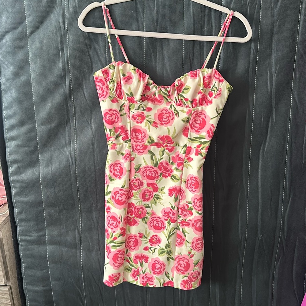 Floral strap dress (Zara)